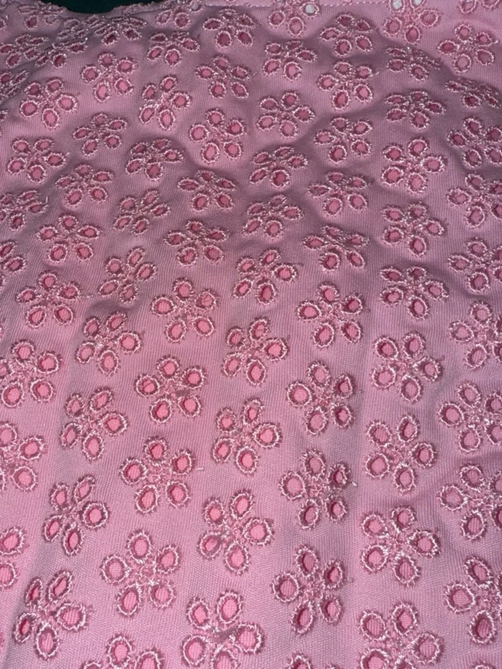 Frankie's Bikinis Pink Eyelet Bikini Bottom